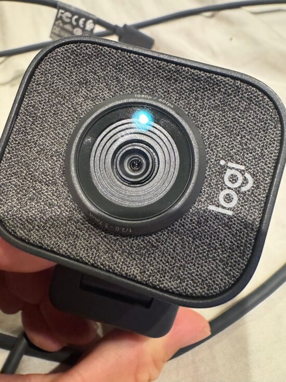 Logitech 1080P HD Webcam Black USB Adjustable Clip